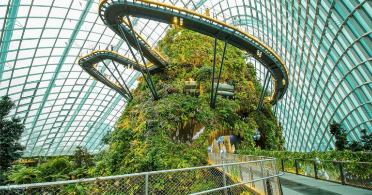 Full shot of Gardens By The Bay, Singapore.