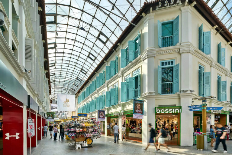 Vibrant Bugis Junction in Singapore: retail, dining, and entertainment hub in Bugis district.